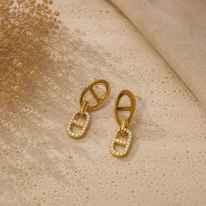 Boucles d’oreilles Aria Strass