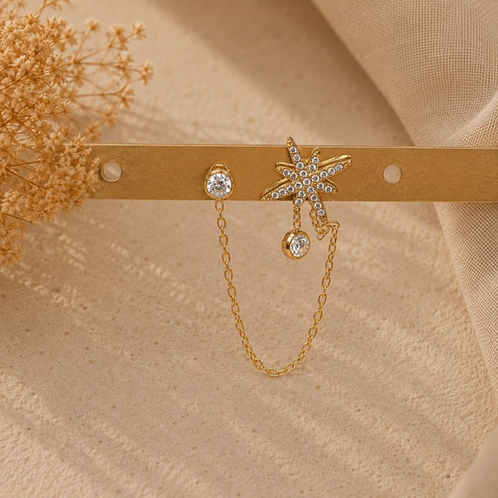 Boucles d’oreilles Stella mono