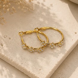 Boucles d’oreilles Créoles Camelia 2